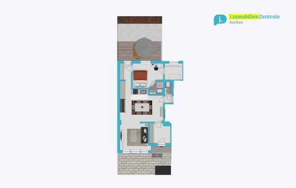 Plattegrond - Kerkstraat 66A, 6291 AD Vaals - Grundriss Wohung Kerkstraat.jpg